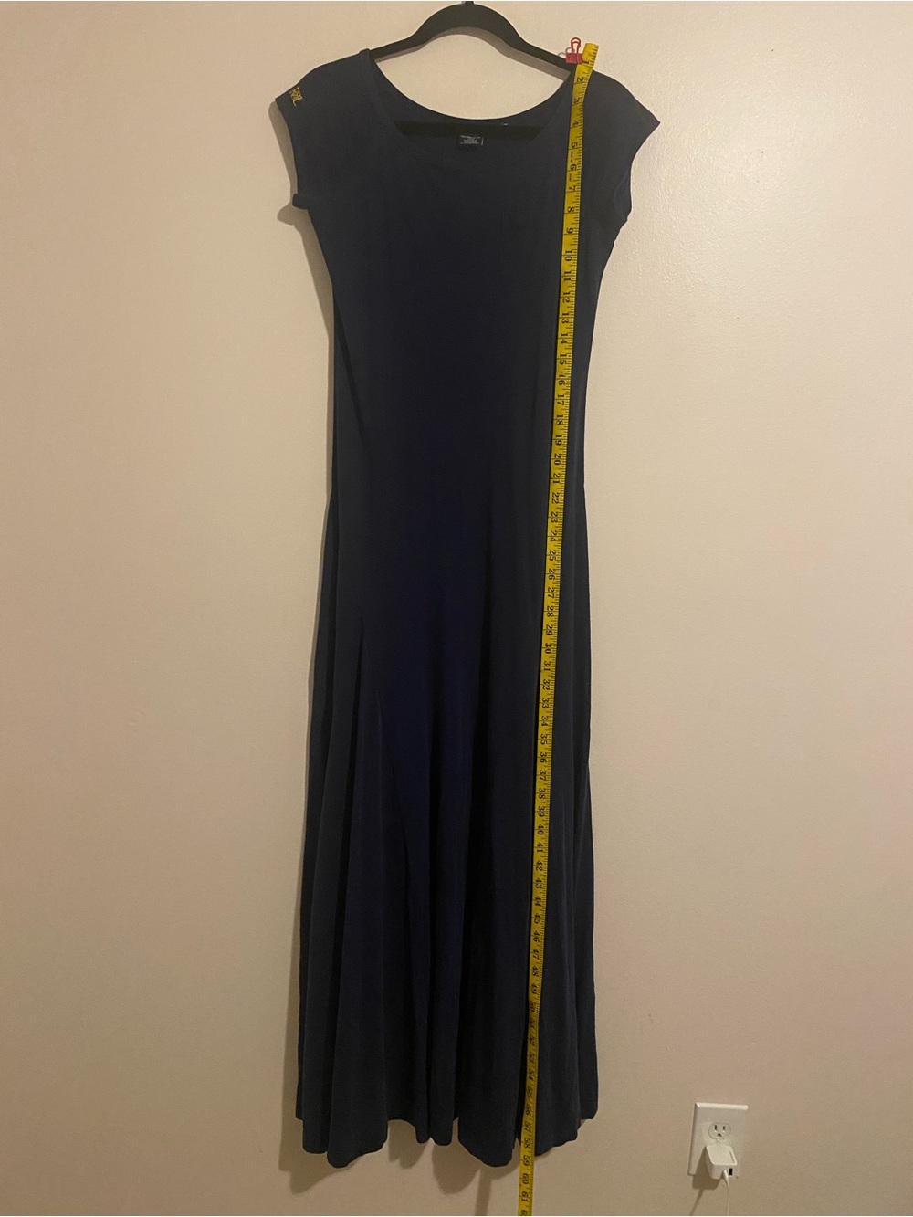 Ralph Lauren Navy Cap-Sleeve Maxi Dress - Picture 6 of 8